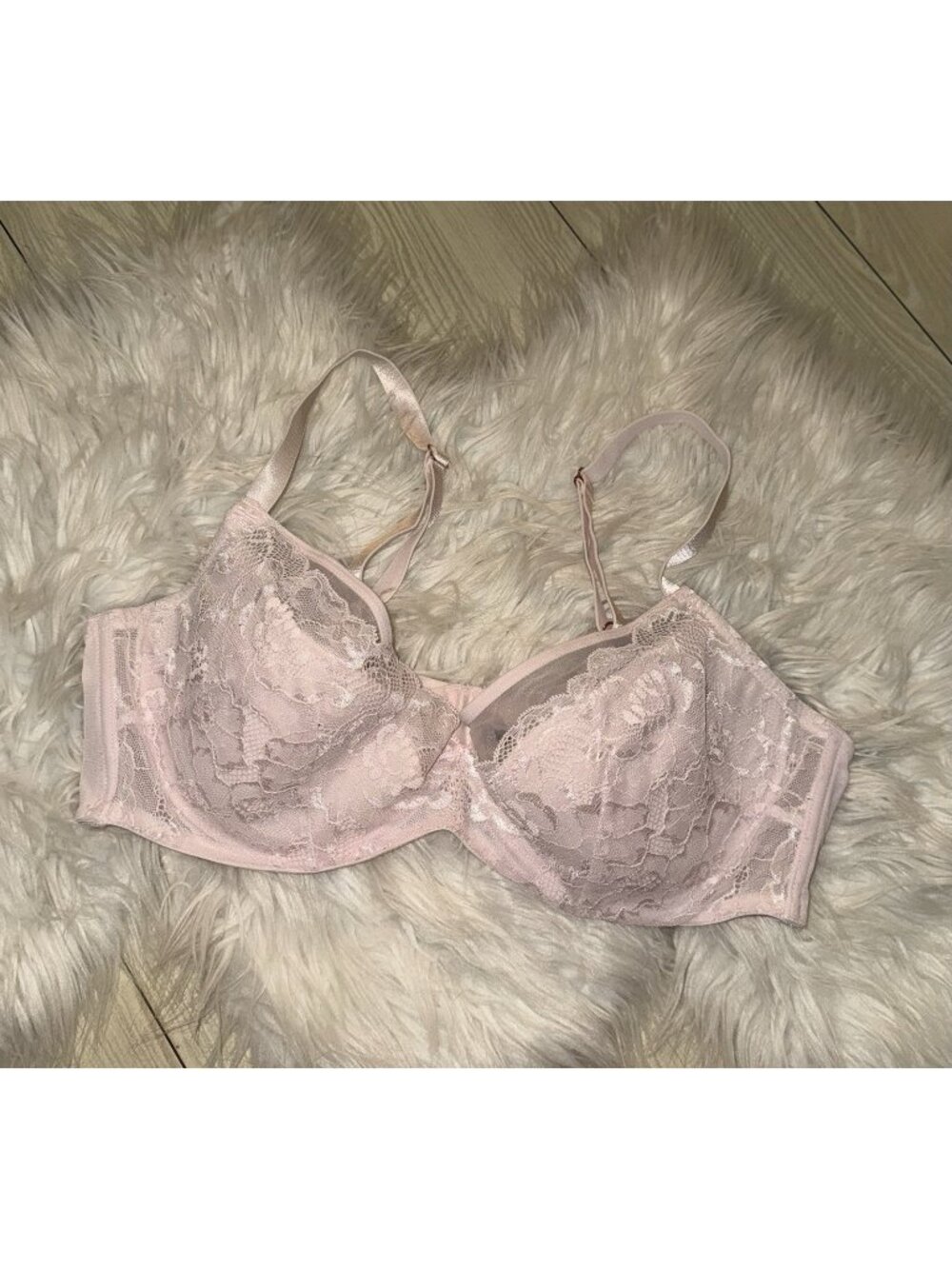 Fox & Royal 00208781 Duet Lightly Lined Demi Underwire Bra Lace Womens 40DD Pink